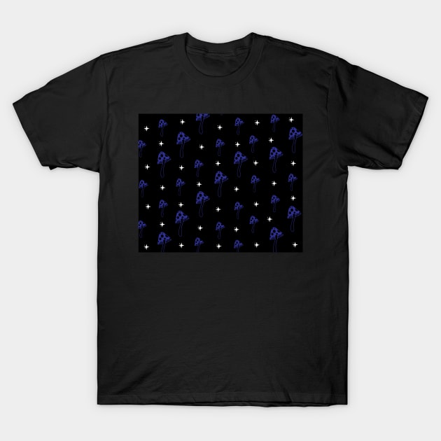 Under Mushroom Dark Tapestries T-Shirt by Pop-clothes